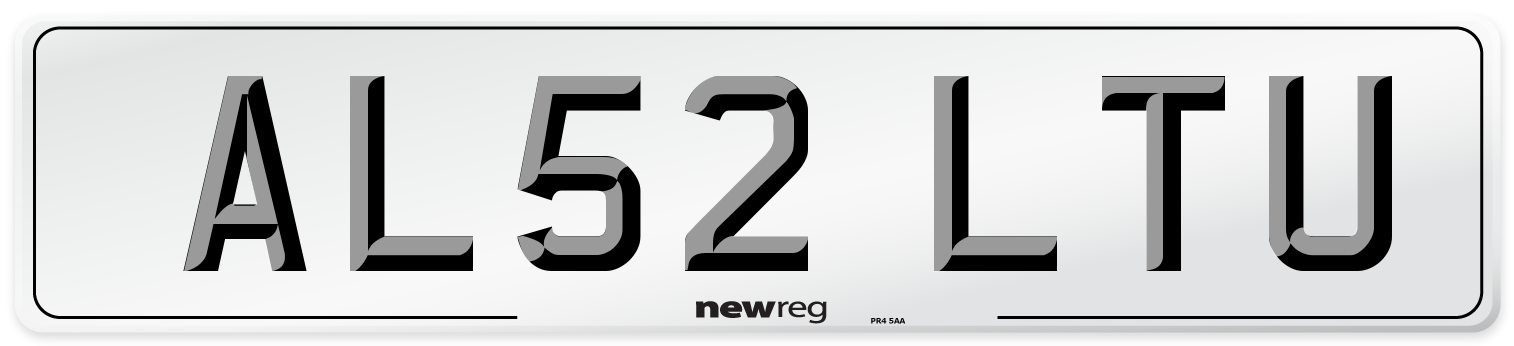 AL52 LTU Number Plate from New Reg